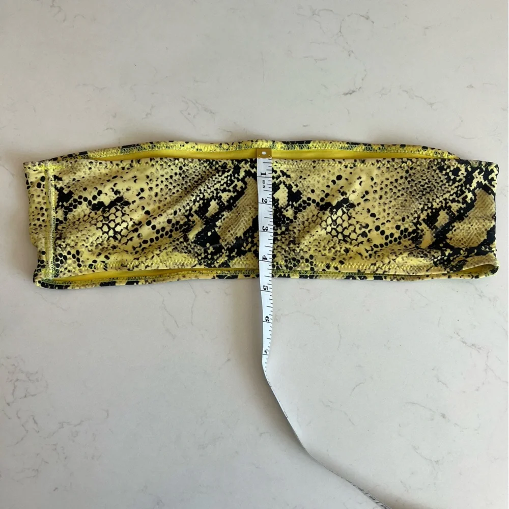 Triangl Swimwear strapless Snake Bikini top
